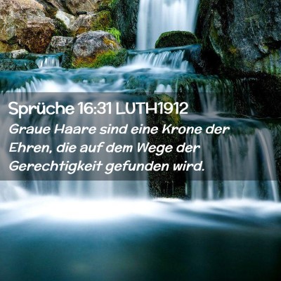 Picture 02 - Sprüche 16:31 LUTH1912 - Graue Haare sind eine Krone der Ehren, die auf - Bible Verse Picture