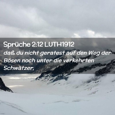 Picture 02 - Sprüche 2:12 LUTH1912 - daß du nicht geratest auf den Weg der Bösen - Bible Verse Picture
