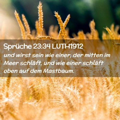 Picture 02 - Sprüche 23:34 LUTH1912 - und wirst sein wie einer, der mitten im Meer - Bible Verse Picture