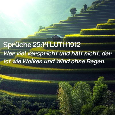 Picture 02 - Sprüche 25:14 LUTH1912 - Wer viel verspricht und hält nicht, der ist wie - Bible Verse Picture