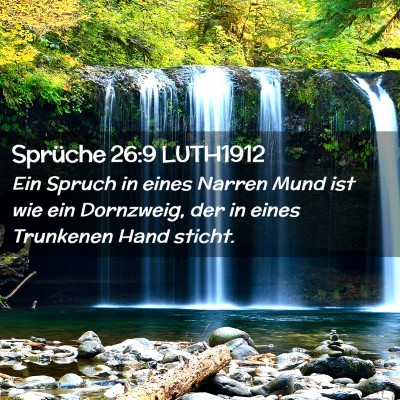 Picture 02 - Sprüche 26:9 LUTH1912 - Ein Spruch in eines Narren Mund ist wie ein - Bible Verse Picture