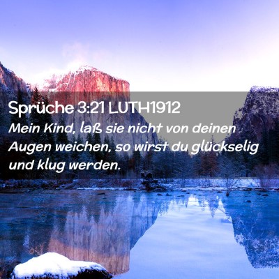Picture 02 - Sprüche 3:21 LUTH1912 - Mein Kind, laß sie nicht von deinen Augen - Bible Verse Picture
