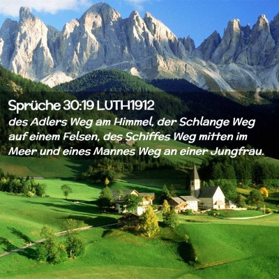Picture 02 - Sprüche 30:19 LUTH1912 - des Adlers Weg am Himmel, der Schlange Weg auf - Bible Verse Picture
