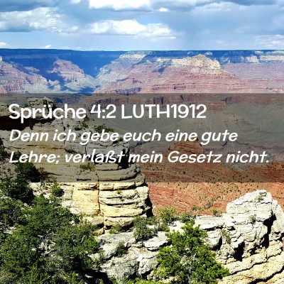 Picture 02 - Sprüche 4:2 LUTH1912 - Denn ich gebe euch eine gute Lehre; verlaßt mein - Bible Verse Picture