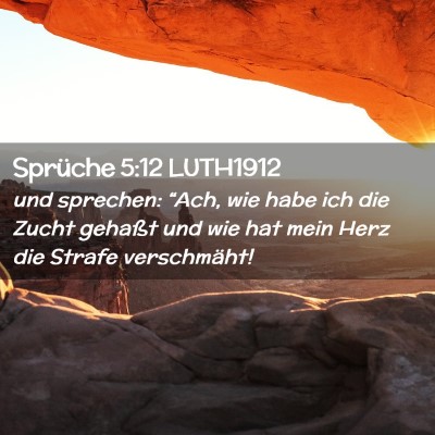 Picture 02 - Sprüche 5:12 LUTH1912 - und sprechen: “Ach, wie habe ich die Zucht - Bible Verse Picture