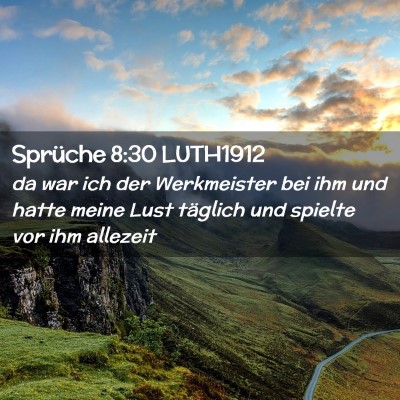 Picture 02 - Sprüche 8:30 LUTH1912 - da war ich der Werkmeister bei ihm und hatte - Bible Verse Picture