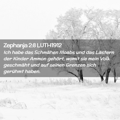Picture 02 - Zephanja 2:8 LUTH1912 - Ich habe das Schmähen Moabs und das Lästern der - Bible Verse Picture