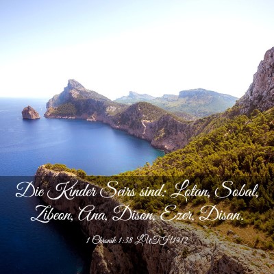 Picture 03 - 1 Chronik 1:38 LUTH1912 - Die Kinder Seirs sind: Lotan, Sobal, Zibeon, Ana, - Bible Verse Picture
