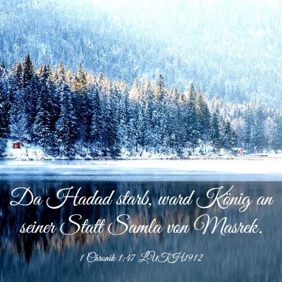 Picture 03 - 1 Chronik 1:47 LUTH1912 - Da Hadad starb, ward König an seiner Statt Samla - Bible Verse Picture