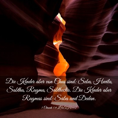 Picture 03 - 1 Chronik 1:9 LUTH1912 - Die Kinder aber von Chus sind: Seba, Hevila, - Bible Verse Picture