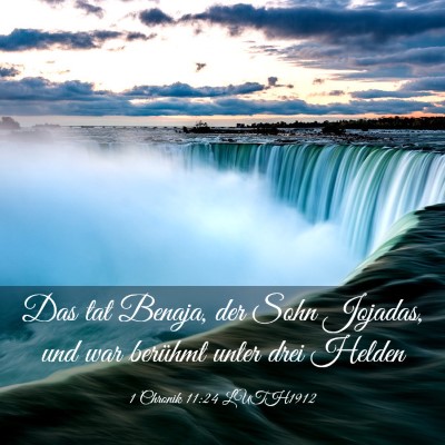 Picture 03 - 1 Chronik 11:24 LUTH1912 - Das tat Benaja, der Sohn Jojadas, und war - Bible Verse Picture