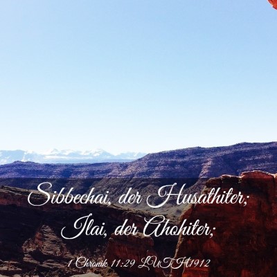 Picture 03 - 1 Chronik 11:29 LUTH1912 - Sibbechai, der Husathiter; Ilai, der - Bible Verse Picture