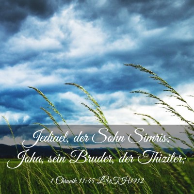 Picture 03 - 1 Chronik 11:45 LUTH1912 - Jediael, der Sohn Simris; Joha, sein Bruder, der - Bible Verse Picture