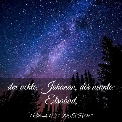 Picture 03 - 1 Chronik 12:12 LUTH1912 - der achte: Johanan, der neunte: - Bible Verse Picture