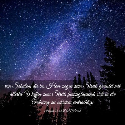 Picture 03 - 1 Chronik 12:33 LUTH1912 - von Sebulon, die ins Heer zogen zum Streit, - Bible Verse Picture