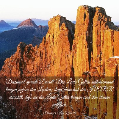 Picture 03 - 1 Chronik 15:2 LUTH1912 - Dazumal sprach David: Die Lade Gottes soll - Bible Verse Picture