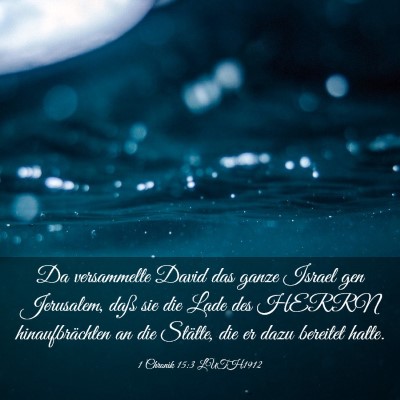 Picture 03 - 1 Chronik 15:3 LUTH1912 - Da versammelte David das ganze Israel gen - Bible Verse Picture