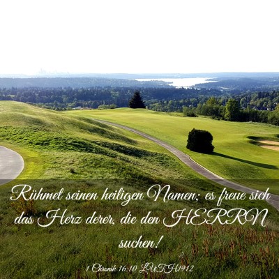 Picture 03 - 1 Chronik 16:10 LUTH1912 - Rühmet seinen heiligen Namen; es freue sich das - Bible Verse Picture