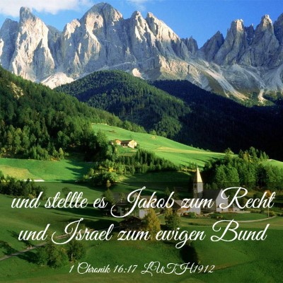 Picture 03 - 1 Chronik 16:17 LUTH1912 - und stellte es Jakob zum Recht und Israel zum - Bible Verse Picture