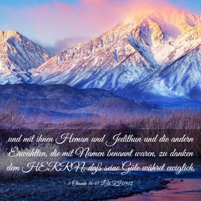 Picture 03 - 1 Chronik 16:41 LUTH1912 - und mit ihnen Heman und Jedithun und die andern - Bible Verse Picture