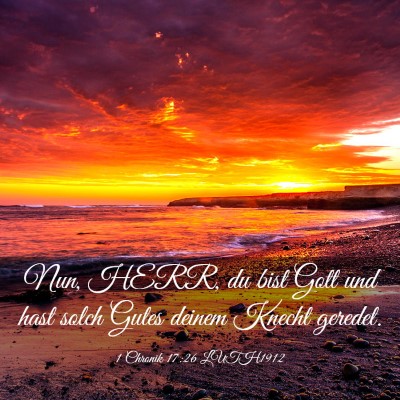 Picture 03 - 1 Chronik 17:26 LUTH1912 - Nun, HERR, du bist Gott und hast solch Gutes - Bible Verse Picture