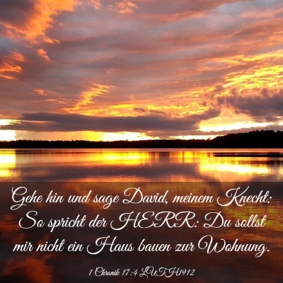 Picture 03 - 1 Chronik 17:4 LUTH1912 - Gehe hin und sage David, meinem Knecht: So - Bible Verse Picture