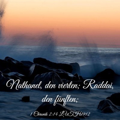 Picture 03 - 1 Chronik 2:14 LUTH1912 - Nathanel, den vierten; Raddai, den - Bible Verse Picture