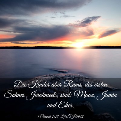 Picture 03 - 1 Chronik 2:27 LUTH1912 - Die Kinder aber Rams, des ersten Sohnes - Bible Verse Picture