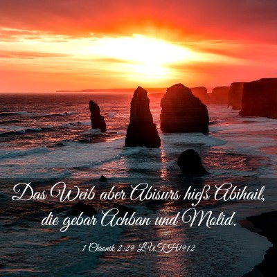 Picture 03 - 1 Chronik 2:29 LUTH1912 - Das Weib aber Abisurs hieß Abihail, die gebar - Bible Verse Picture