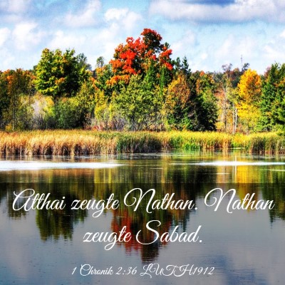Picture 03 - 1 Chronik 2:36 LUTH1912 - Atthai zeugte Nathan. Nathan zeugte - Bible Verse Picture