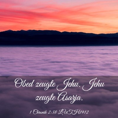 Picture 03 - 1 Chronik 2:38 LUTH1912 - Obed zeugte Jehu. Jehu zeugte - Bible Verse Picture