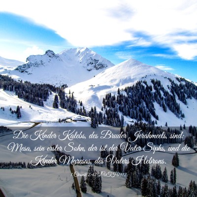 Picture 03 - 1 Chronik 2:42 LUTH1912 - Die Kinder Kalebs, des Bruder Jerahmeels, sind: - Bible Verse Picture