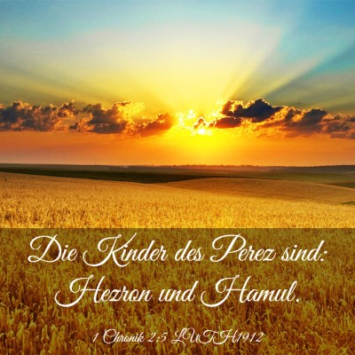 Picture 03 - 1 Chronik 2:5 LUTH1912 - Die Kinder des Perez sind: Hezron und - Bible Verse Picture