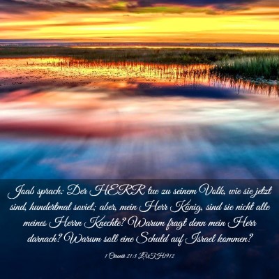 Picture 03 - 1 Chronik 21:3 LUTH1912 - Joab sprach: Der HERR tue zu seinem Volk, wie sie - Bible Verse Picture