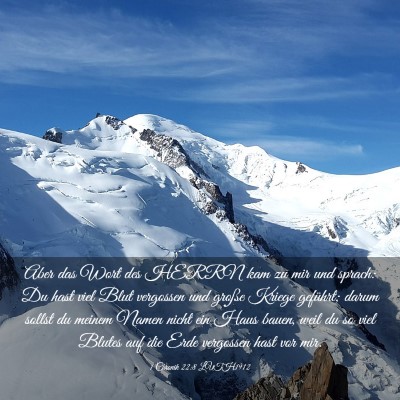 Picture 03 - 1 Chronik 22:8 LUTH1912 - Aber das Wort des HERRN kam zu mir und sprach: Du - Bible Verse Picture