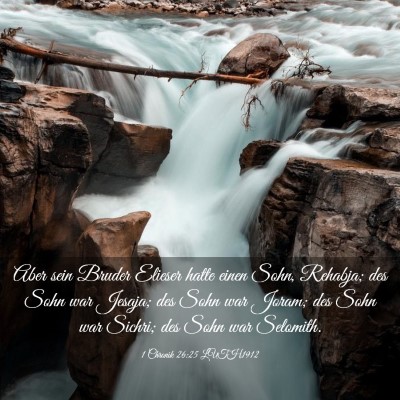 Picture 03 - 1 Chronik 26:25 LUTH1912 - Aber sein Bruder Elieser hatte einen Sohn, - Bible Verse Picture