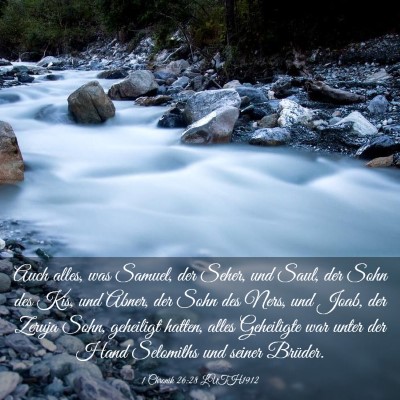 Picture 03 - 1 Chronik 26:28 LUTH1912 - Auch alles, was Samuel, der Seher, und Saul, der - Bible Verse Picture