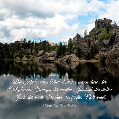 Picture 03 - 1 Chronik 26:4 LUTH1912 - Die Kinder aber Obed-Edoms waren diese: der - Bible Verse Picture