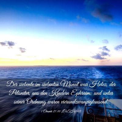 Picture 03 - 1 Chronik 27:10 LUTH1912 - Der siebente im siebenten Monat war Helez, der - Bible Verse Picture