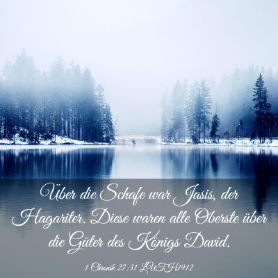 Picture 03 - 1 Chronik 27:31 LUTH1912 - Über die Schafe war Jasis, der Hagariter. Diese - Bible Verse Picture