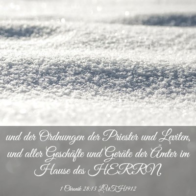 Picture 03 - 1 Chronik 28:13 LUTH1912 - und der Ordnungen der Priester und Leviten, und - Bible Verse Picture