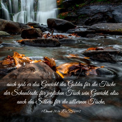 Picture 03 - 1 Chronik 28:16 LUTH1912 - auch gab er das Gewicht des Goldes für die - Bible Verse Picture