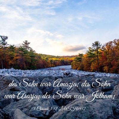 Picture 03 - 1 Chronik 3:12 LUTH1912 - des Sohn war Amazja; des Sohn war Asarja; des - Bible Verse Picture