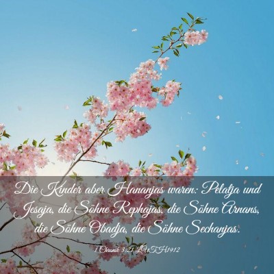 Picture 03 - 1 Chronik 3:21 LUTH1912 - Die Kinder aber Hananjas waren: Pelatja und - Bible Verse Picture