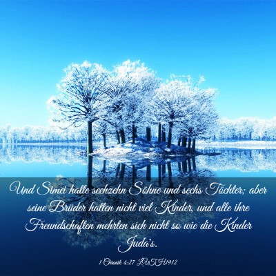 Picture 03 - 1 Chronik 4:27 LUTH1912 - Und Simei hatte sechzehn Söhne und sechs - Bible Verse Picture