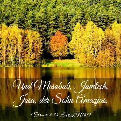 Picture 03 - 1 Chronik 4:34 LUTH1912 - Und Mesobab, Jamlech, Josa, der Sohn - Bible Verse Picture
