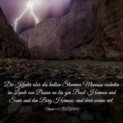 Picture 03 - 1 Chronik 5:23 LUTH1912 - Die Kinder aber des halben Stammes Manasse - Bible Verse Picture