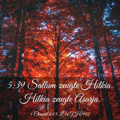 Picture 03 - 1 Chronik 6:13 LUTH1912 - 5:39 Sallum zeugte Hilkia. Hilkia zeugte - Bible Verse Picture