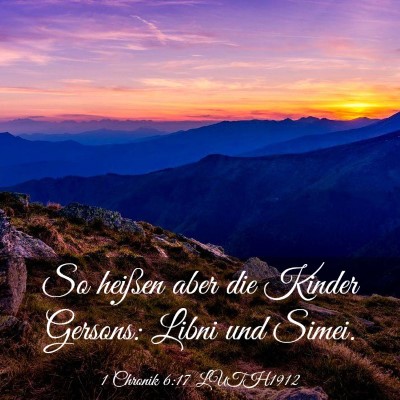 Picture 03 - 1 Chronik 6:17 LUTH1912 - So heißen aber die Kinder Gersons: Libni und - Bible Verse Picture