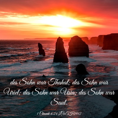 Picture 03 - 1 Chronik 6:24 LUTH1912 - des Sohn war Thahat; des Sohn war Uriel; des Sohn - Bible Verse Picture